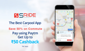 sRide and Paytm partnership — 10% cashback offer (2018, now expired)