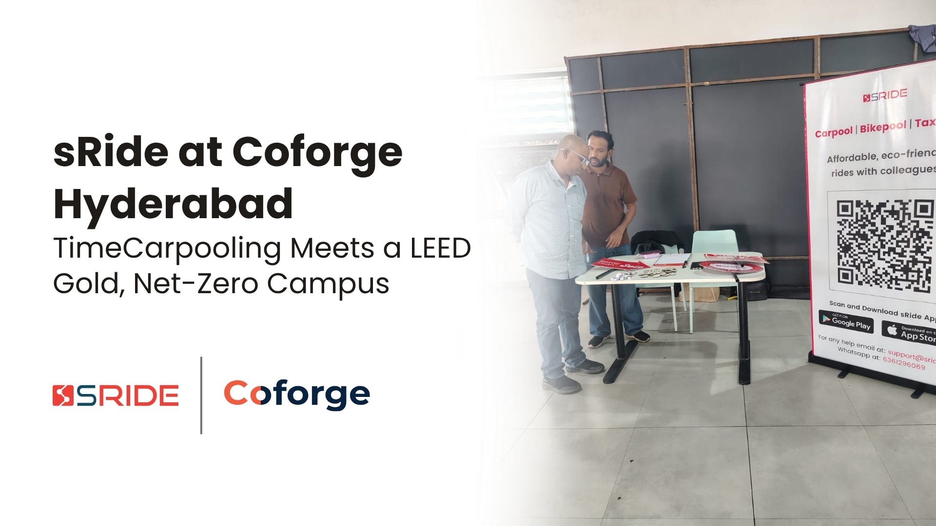 sRide at Coforge Hyderabad — Carpooling Meets a LEED Gold, Net-Zero Campus